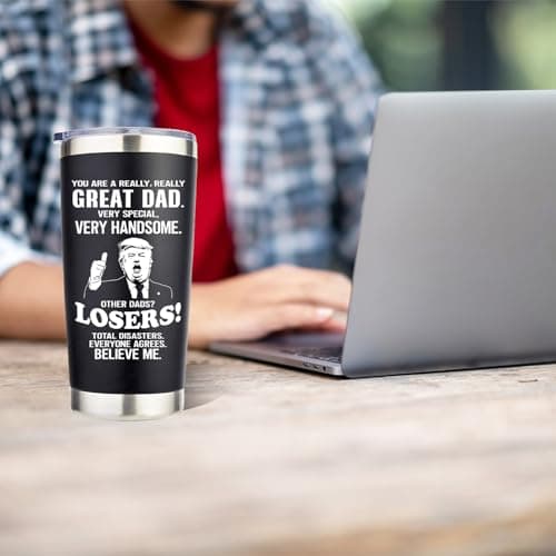 Gifts for Dad from Daughter, Son, Kids on Fathers Day, Christmas, Birthday - Funny Dad Birthday gift Ideas -Fathers - Best Dads Ever Gifts, Pefect for 20oz Stainless Steel Tumbler