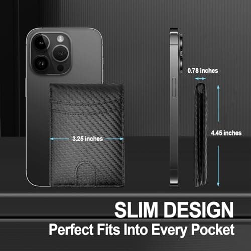 Wallets for Men Anti-theft Brush - Multi-Card Cash Clip Carbon Fibre Texture Ultra-thin Design Business Commuting Daily Carry Father's Day/Birthday Gift Preferred