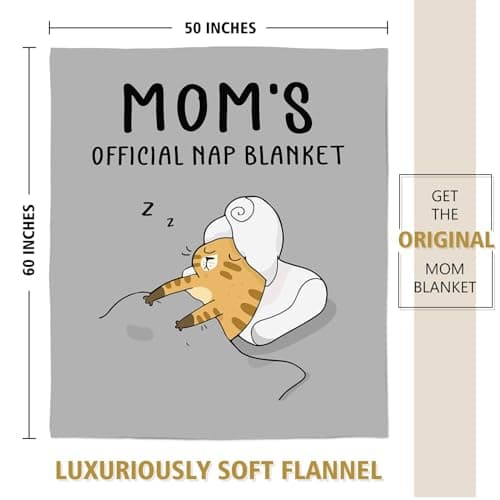 SteadStyle Gifts for Mom from Daughter or Son, Mom Birthday Gifts Blanket, Mother Presents for Christmas, Valentine's Day, Mothers Day, Fluffy Blanket for Mommy, 60'' x 50'' (Grey)