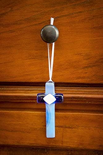 Sentimental Gift For Dad From Daughter Or Son For Father's Day/Christmas/Birthday- Handmade in USA Glass Cross with Poem- Gift for Dad Who Has Everything