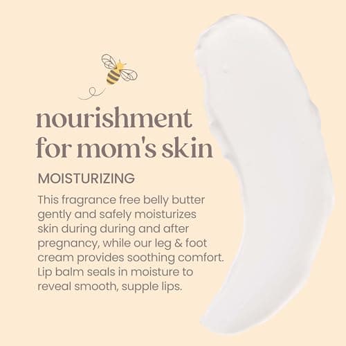 Burt's Bees Pregnancy Essentials Gifts Set, 3 Giftable Baby Shower Products & Must Have Baby Registry Items, Nourishing Skincare - Mama Belly Butter, Original Lip Balm, Leg & Foot Cream