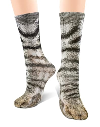 Banvih 3D Animal Paw Socks - Funny Socks Novelty Unique Gag Gifts for Teens Adults Women Men