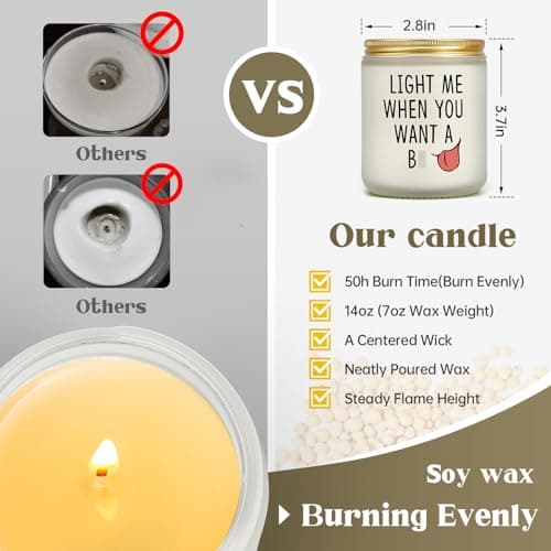 Gifts for Him - Light Me When You Want A B Candle, Funny Birthday Gifts for Men Naughty Valentines Day Engagement Anniversary Christmas Gift for Husband Boyfriend Fiance Guy