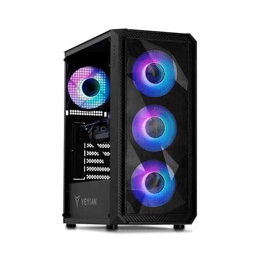 YEYIAN Tanto Gaming PC - Intel i5 13400F 2.50 GHz, RTX 4060 8GB Desktop Computer, 1TB NVMe SSD, 16GB DDR5 RAM, 650W PSU, Intel B760, Win 11 Home Prebuilt Tower PC, WiFi Ready