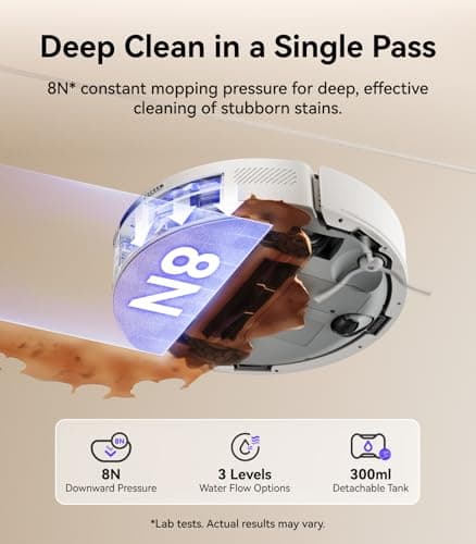 NARWAL Freo S Robot Vacuum and Mop Combo, 8000Pa Suction, 180 Days Hands Free, Self-Emptying Base, LDS Navigation, Obstacle Avoidance, Robot Vacuum Cleaner for Pet Hair & Hard Floors