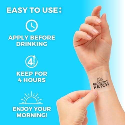 Recovery Patches 28 Pack - Wake Up Refreshed & Energized with Our 100% Natural Ingredients Patch - Individually Wrapped, Skin-Friendly & Waterproof - Enhanced Morning Formula