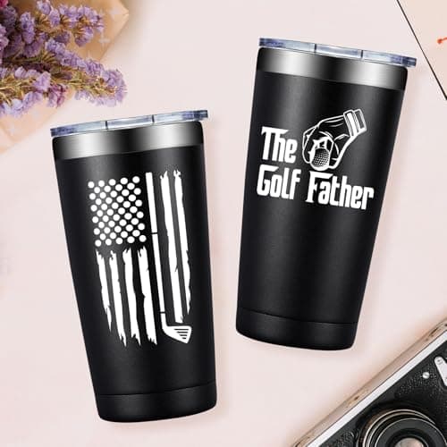 Grifarny Golf Gifts for Men - Fathers Day Golf Gifts for Dad, Grandpa, Papa, Husband, Golfers, Golfing Lovers - The Golfs Father Tumbler Mug 20oz