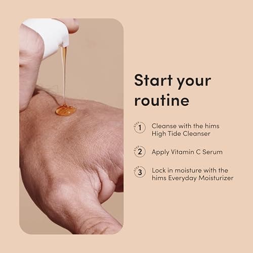 hims Vitamin C Serum for Men - Brightens, Evens Skin Tone, Reduces Wrinkles - Highly Concentrated Anti-Aging Vitamin C Face Serum for Men - 1 fl oz