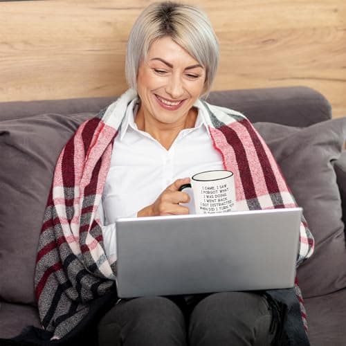 Shqiueos Funny 70th Birthday Gifts for Women Men Mug 11oz, 70 Year Old Birthday Gifts for Her Him, Happy 70th Bday Gift Idea for Mom Dad Grandpa Grandma, 1955 Birthday Gift Decorations Coffee Cup