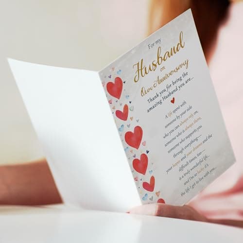 Romantic Anniversary Card for Husband, Funny Anniversary Card Gifts from Wife, Sweet Wedding Day Gifts for Husband