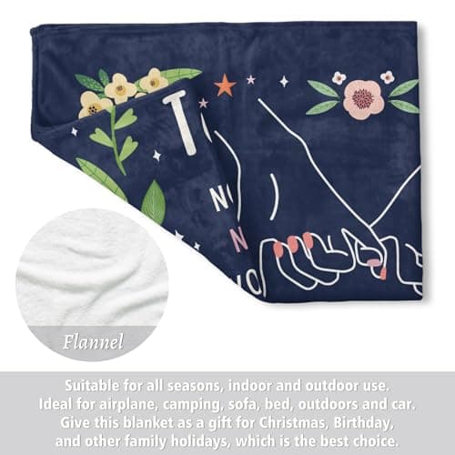 Friendship Gifts for Women, Best Friend Birthday Graduation Gifts for Women, Best Friend Blanket Gift, to My Bestie Throw Blanket for Christmas Mothers Day 60" x 50"