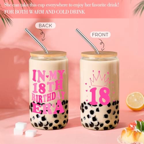 18th Birthday Gifts for Girls, Best Popular Unique Gifts for 18 Year Old Girls Born in 2007, In My 18th Bday Era Gift Set with 18 Fabulous Gift, Happy 18 Year Old Girl Birthday Present Ideas