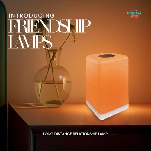 Friendship Lamp FriendLi by Filimin - Subscription Required Wi-Fi LED Light for Long Distance Touch Lamp, Present for Best Friend, Relationship, Family, Unique Gifts, Easy App Setup - Set of 2