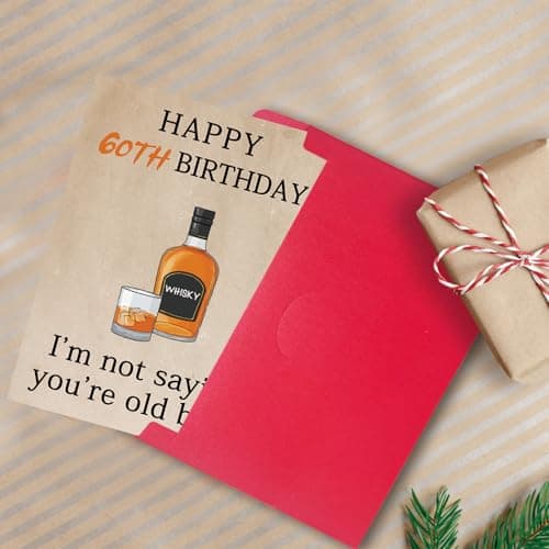 Funny 60th Birthday Card & Gifts for Women Men, 60th Birthday Decorations for Mom Dad Grandma Grandpa, Gifts for 60 Year Old Woman Man