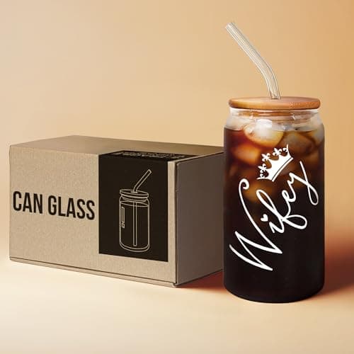 Gifts for Wife from Husband - Wedding Anniversary for Women, Birthday, Mothers Day, Christmas Wife Gifts for Her - Romantic Love Gift for Her - 16 Oz Can Glass