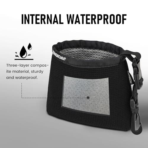 Golf Club and Golf Ball Cleaning Bag - Cleans Club Grooves, Waterproof Clean Face Tech, Detachable Clip, Machine Washable, Stay-Dry Exterior