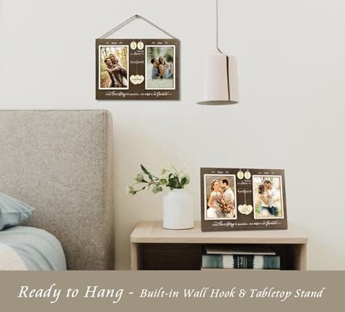 Anniversary Wedding Gifts for Couple Parents Wife Husband. (1-99) Years Then & Now Anniversary Picture Frames(3 Options).