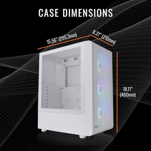Thermaltake LCGS Quartz i1460 Gaming Desktop (Intel Core™ i5-14400F, ToughRam DDR4 3600Mhz 16GB RGB Memory, NVIDIA GeForce® RTX 5060, 1TB NVMe M.2, WiFi, Windows 11) S2QT-B760-560-LCS