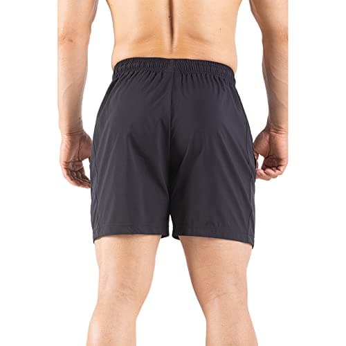 Men's 5" Running Shorts 2 Pack Quick Dry Athletic Workout Gym Shorts with Zipper Pockets