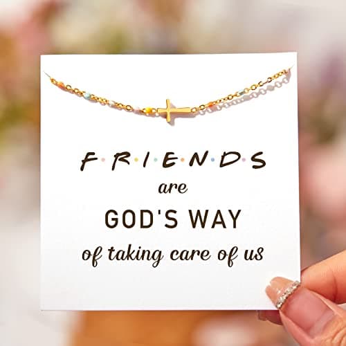 STORYJEWELLERY Cross Bracelet for Women, Religious & Christian Gifts for Women, Confirmation and Baptism Gifts, Encouragement Presents for Sister Daughter and Friend, Christian Jewelry