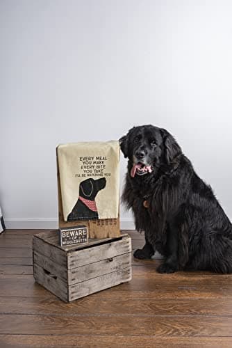 Primitives by Kathy Cotton Dish Towel Set - Dog Design, Kitchen/Bathroom Decor, Tea Towels, 28"x28"