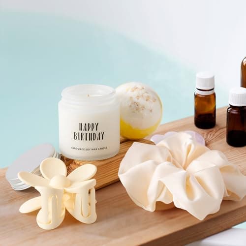 JTEWB Birthday Gifts For Women, Teen Girl, Her, Happy Birthday Gift Box For Girl, Women, Sister, Daughter, Friends, Cute Daisy Aesthetic Glass Cups Gift Set 7pcs