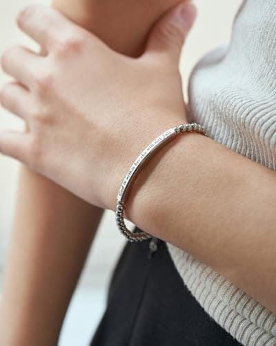 JOGDIAM Religious Gift for Her God is Within Her She Will Not Fall Bible Verse Bracelet Gift for Her