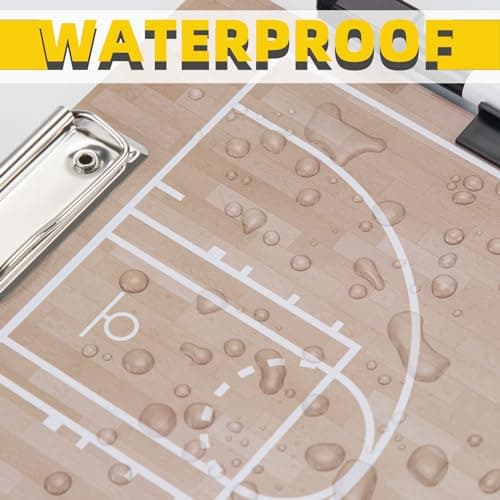 WISYOK Double-Sided Basketball Coaching Clipboard, Dry Erase Board for Coaches, Ideal Basketball Coach Gift