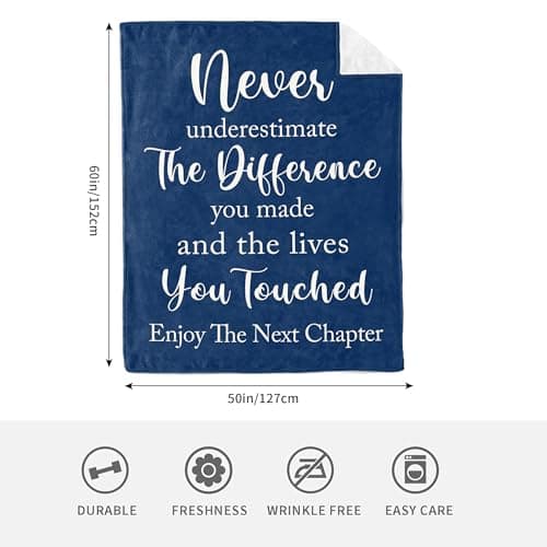 Farewell Gifts, Graduation Gifts, Coworker/Boss Leaving Job Gifts, Thank You Gifts for Women, Teacher/Employee Appreciation Gift, Retirement Gift, Inspirational Goodbye Gifts Blanket 60” x 50”