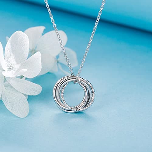 Birthday Gifts for Women Sterling Silver 30th 40th 50th 60th 70th 80th 90th Birthday Necklace For Her 3 4 5 6 7 8 9 Decade Jewelry 30 40 50 60 70 80 90 Years Old