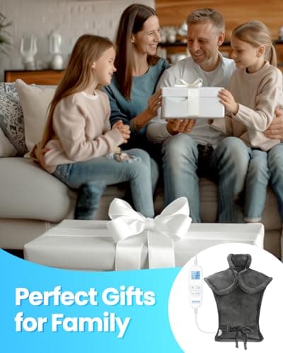 RENPHO Electric Heating Pad for Back Pain Relief, Birthday Gifts for Women Men Mom Dad Elderly, FSA Eligible Items Only List, Large Heat Pad for Neck and Shoulders, 24"x33", ETL Certified, Gray