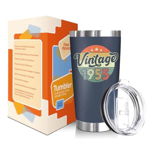 NewEleven 70th Birthday Gifts For Men Women - 1955 70th Birthday Decorations - Gifts For Men Women Turning 70-70 Year Old Gifts For Man, Woman - 20 Oz Tumbler