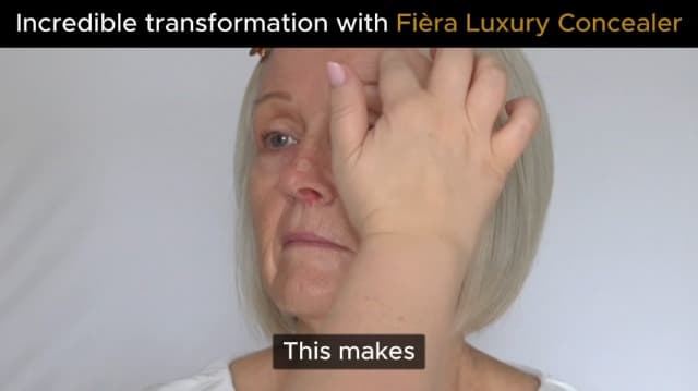 Fièra Luxury Concealer & Foundation with Anti-Aging Ingredients - Full Coverage for Dark Circles, Wrinkles, Fine Lines, and Spots, All-Day Wear For Mature Skin - Light, 0.5 FL. OZ. / 15 ML