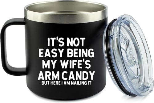 14Oz Funny Husband Mug (Black) - Husband Gifts from Wife - Unique Birthday Gift