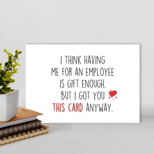 Ziwenhu Boss Day Gifts for Men, Happy Boss's Day Card for Him, Funny Boss Lady Gifts for Women, Cute Birthday Card from employee