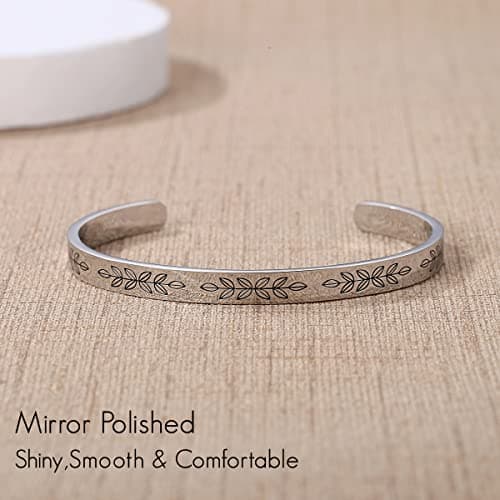 TONY & SANDY Cuff Bracelets for Women Teen Girls Best Friend Sister Mom Daughter Granddaughter Cousin Personalized Birthday Mother's Day Christmas Easter Gifts for Teens Girls Women Jewelry