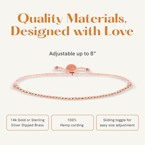 Lucky Feather 40th Birthday Gifts Women | Cute 14k Gold Dipped Beads Bracelet | Fabulous Forty Milestone Bracelet | 40th Birthday Bracelets For Women | Adjustable 7"- 8" Cord | 40 and fabulous