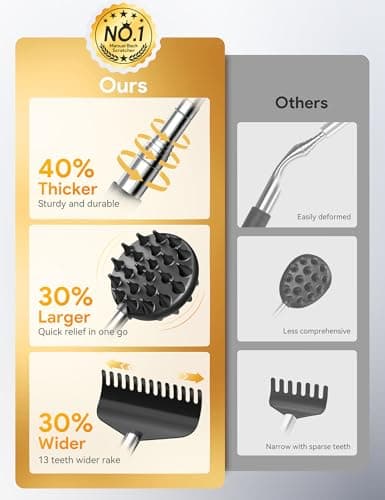 TUKUOS Telescoping Back Scratcher with 4Pcs Detachable Scratching Heads, Fathers Day Dad Gifts for Men Back Scratcher for Men/Dad/Women