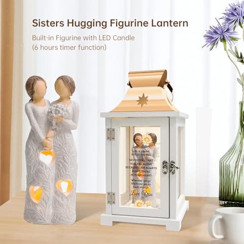 Homazing Sister Gifts Lantern - Unique Sister Gift Ideas for Mothers Day, Christmas, Thanksgiving