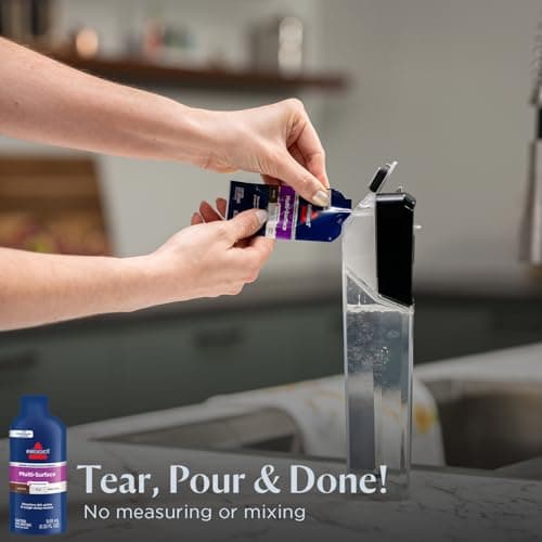 Bissell Crosswave Cordless Plus, Wet Dy Vacuum w/FurFinder Headlights + Super Concentrate Multi Surface Formula for Sealed Hard Surfaces and Area Rugs