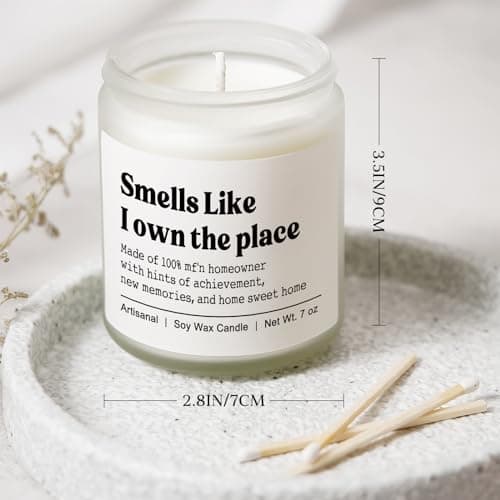 Niyewsor House Warming Gifts, New House/Home Candle, Best Housewarming Gift 2026, Closing Gifts for Home Buyers, New Homeowner, First Apartment Essentials, Handmade, 7oz