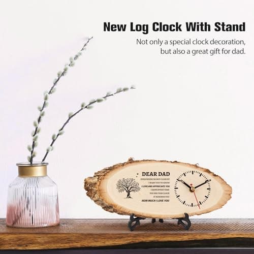 BeauGift Dad Gifts, Wooden Clock Gifts for Daddy from Daughter Son Kids, Dad Birthday Gift Idea for Papa Who Wants Nothing, Christmas from Child to My Dad
