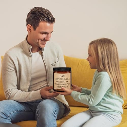 Father's Day Gifts for Dad Who Wants Nothing or Who Have Everything, Fathers Day Grandpa Bonus/Step Dad Gifts from Daughter Son Kids, Funny Gag Gift for Dads, Men Birthday Gift Ideas, Lavender Candle