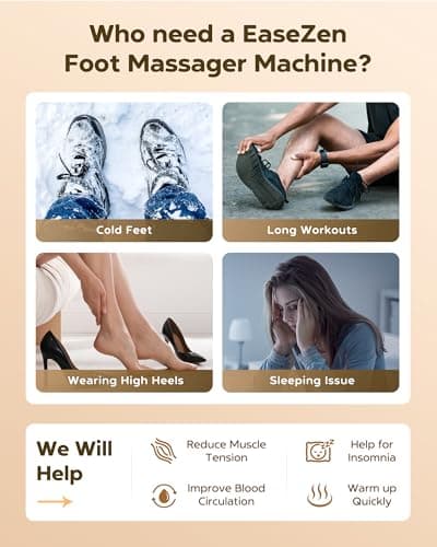 Shiatsu Foot Massager Machine with Heat, 2025 Upgrade Deep Kneading, Full Foot Massager with Remote for Plantar Fasciitis, Neuropathy, Birthday Gifts for Women Mom Men Dad, Up to Foot Size 14