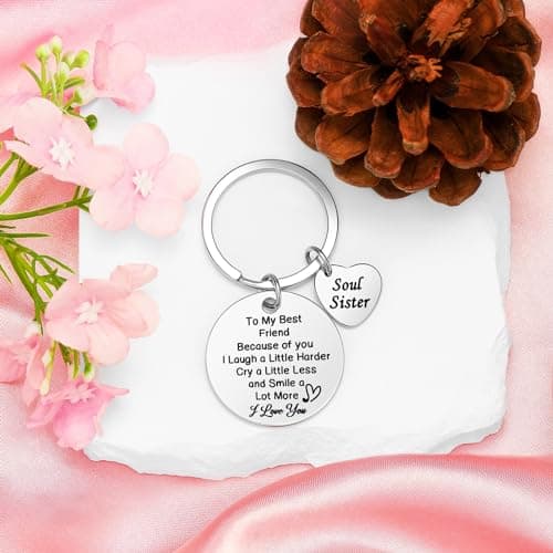 Best Friend Birthday Gifts for Women Friendship Gifts for Women Bestfriend Birthday Gift for Best Friend Woman Bestfriend Gift Ideas with Cup Bag Candle Keychain for Soul Sister Bestie BFF