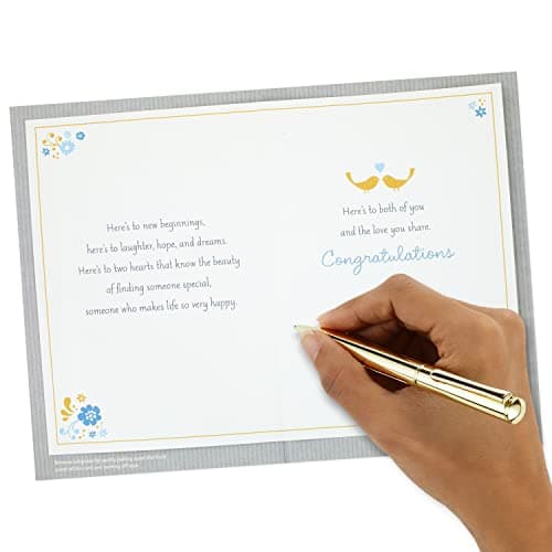 Hallmark Wedding Card (Removable Keepsake Wooden Heart Ornament)