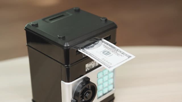 Refasy Piggy Bank Cash Coin Can ATM Bank Electronic Coin Money Bank for Kids Age 3-12, Money Savings Box Mini ATM Coin Bank Toys Gifts for 3 4 5 6 7 8 9 10 11 12 Year Old Boys Girls