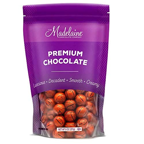 Madelaine Basketball Party Favors - 40 Individually Wrapped Milk Chocolate Basketball Candy - Basketball Team Gifts & Decorations (1/2 LB)