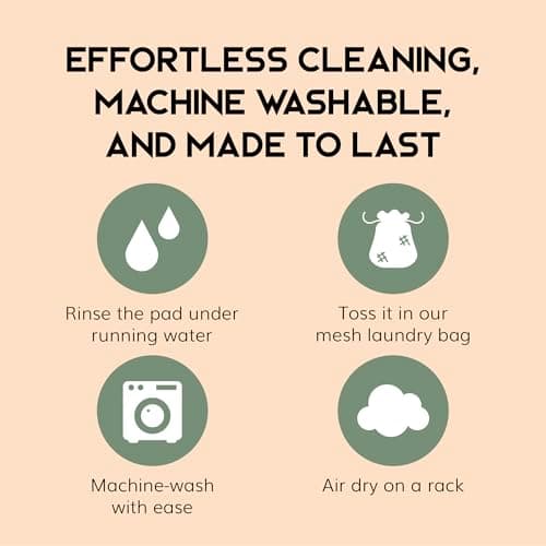 Greenzla Reusable Makeup Remover Pads (20 Pack) Washable Laundry Bag & Round Box for Storage, Reusable Bamboo Cotton Rounds for All Skin Types