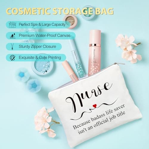 Nurse Gifts for Women, Rn Appreciation Gift Set Nurses Week Set Graduation Box Christmas Basket for Nurses Female Nursing Student with Canvas Beach Tote Bag Tumbler Keychain Teal